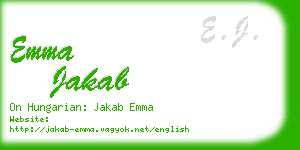 emma jakab business card